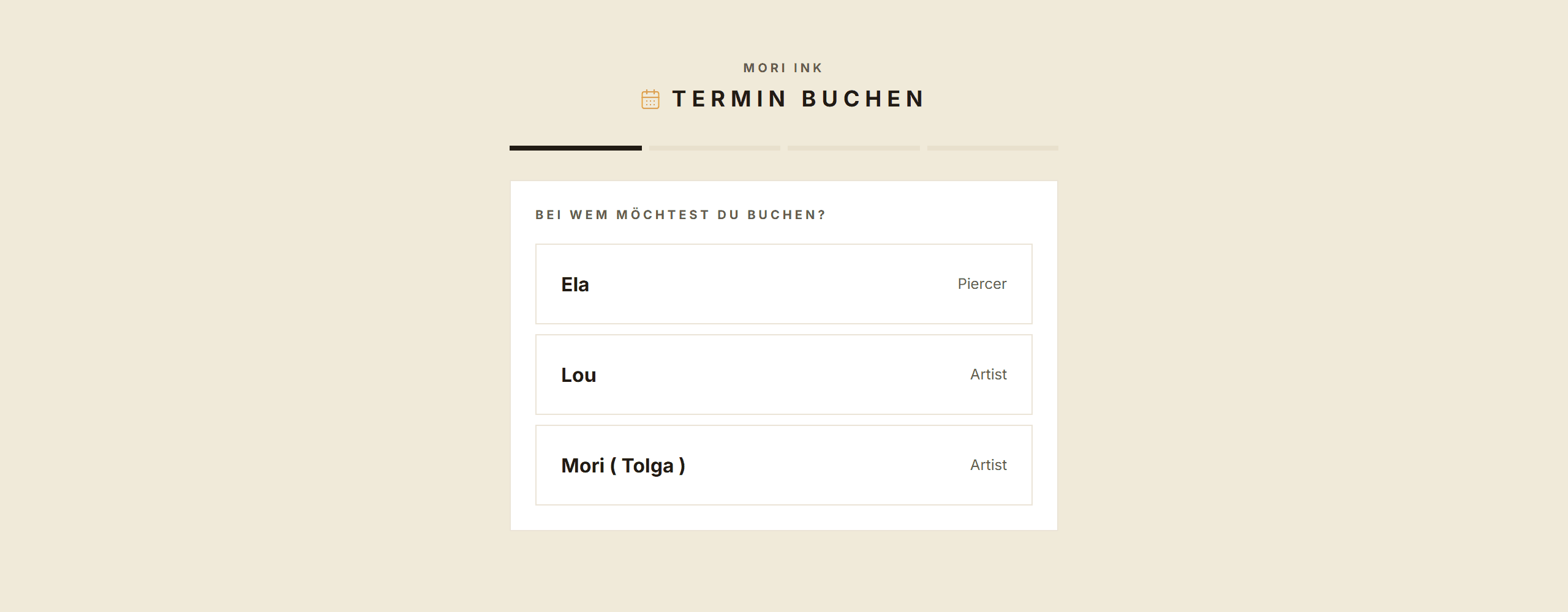 Terminbuchung